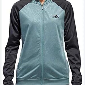 Adidas Women's Teal and Black Jacket